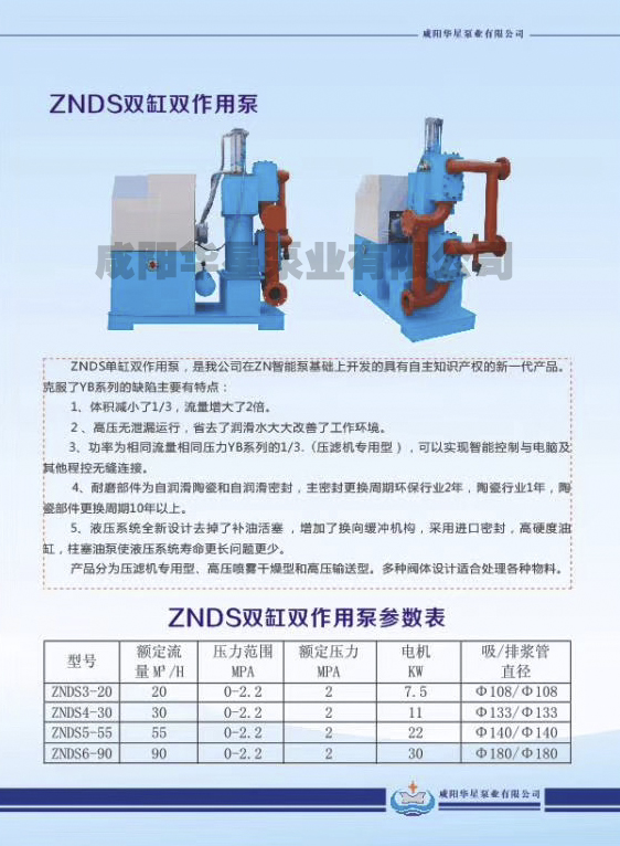 雙作用無卸漏節能新型壓濾機入料泵